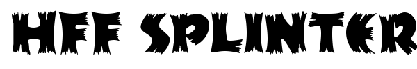 HFF Splintered Dream font preview